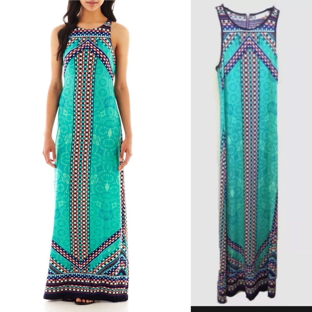 Bisou Bisou | Maxi Geometric Dress